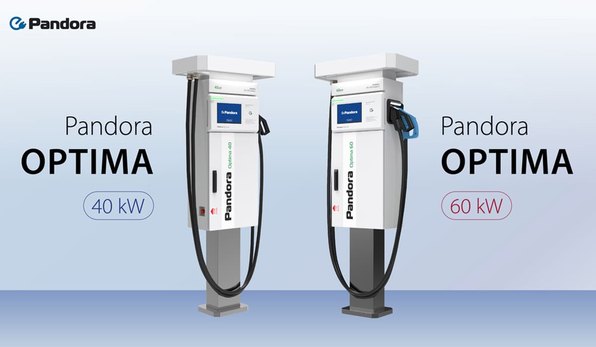 Новые оптимизированные всепогодные станции быстрой зарядки серии Pandora Optima